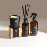 Kit Cereja e Avelã - Vela Aromática + Home Spray + Difusor de Ambientes